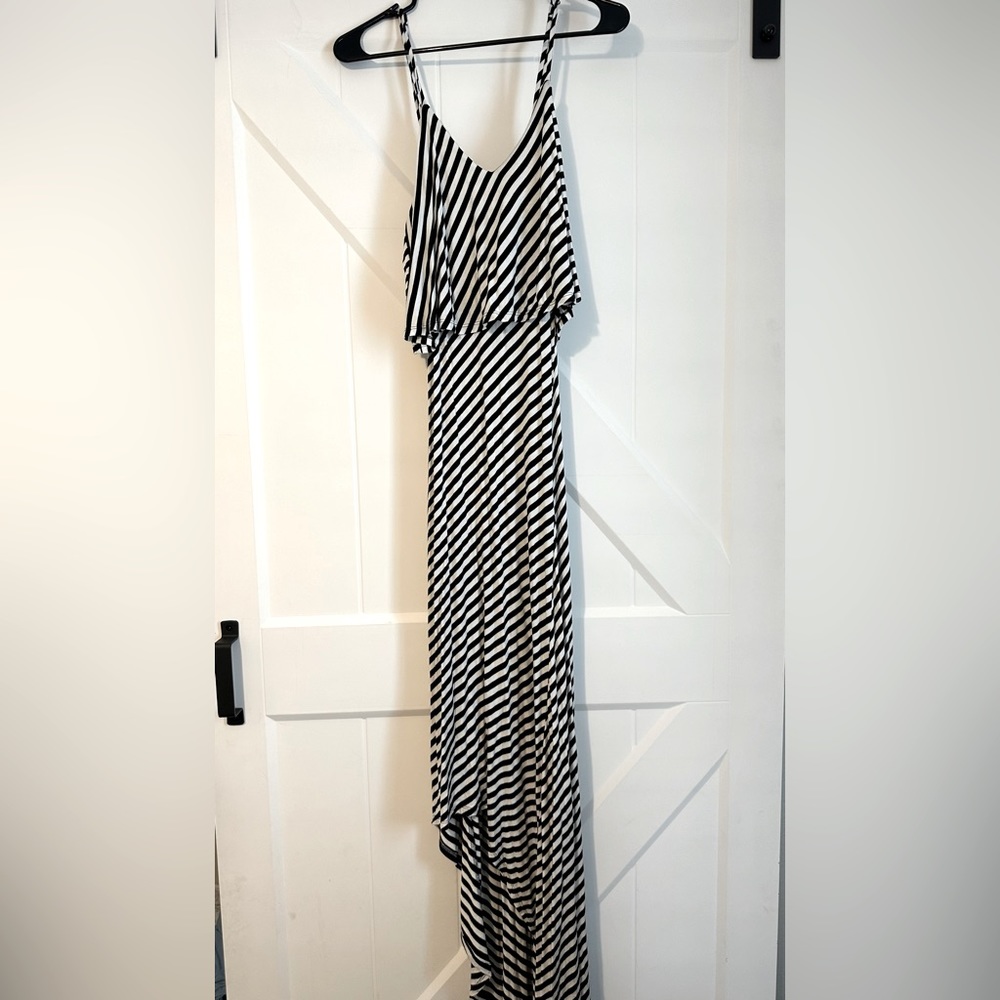 Mossimo Striped High-Low Maxi Dress